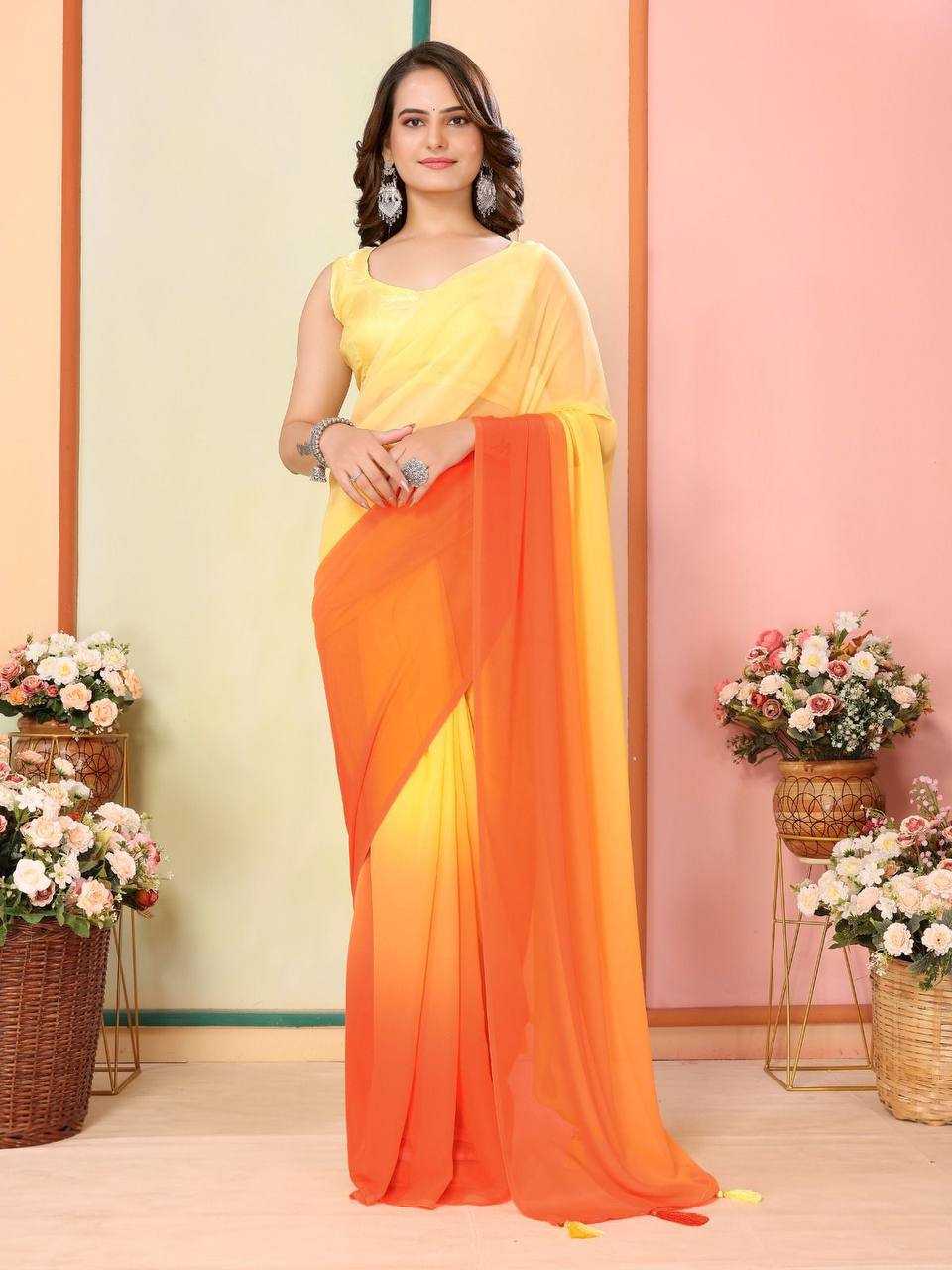 YNF GEORGETTE RVL KOREA WHOLESALE SAREES MANUFACTURER